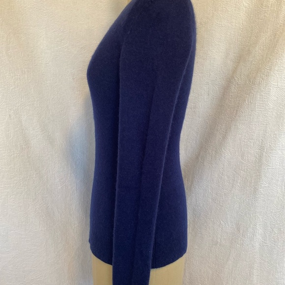 Pure cashmere Sm dark blue crewneck sweater - Picture 2 of 5